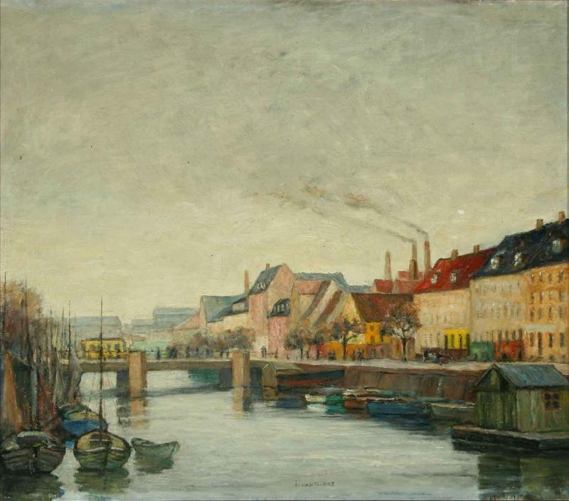 RICHTER, Johan Channel scenery from Copenhagen oil painting image